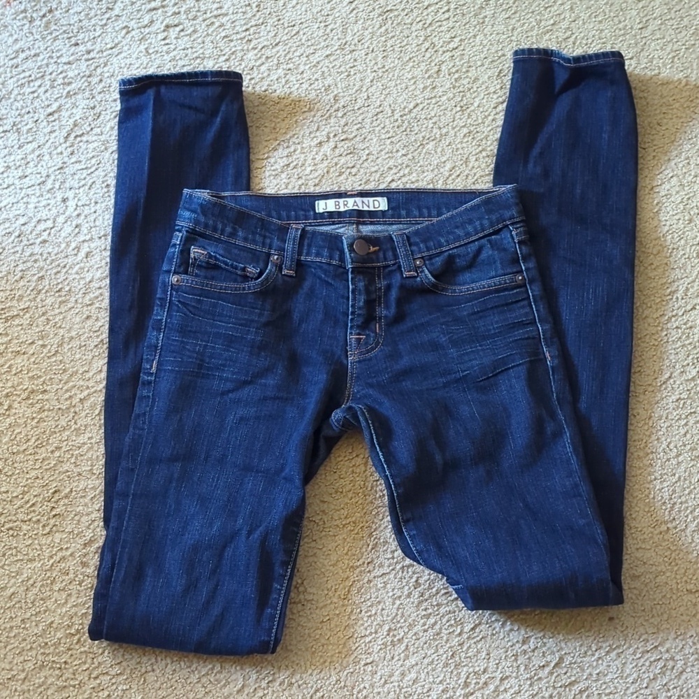 J Brand Dark Wash Denim Pencil Leg Skinny Jeans Size 25